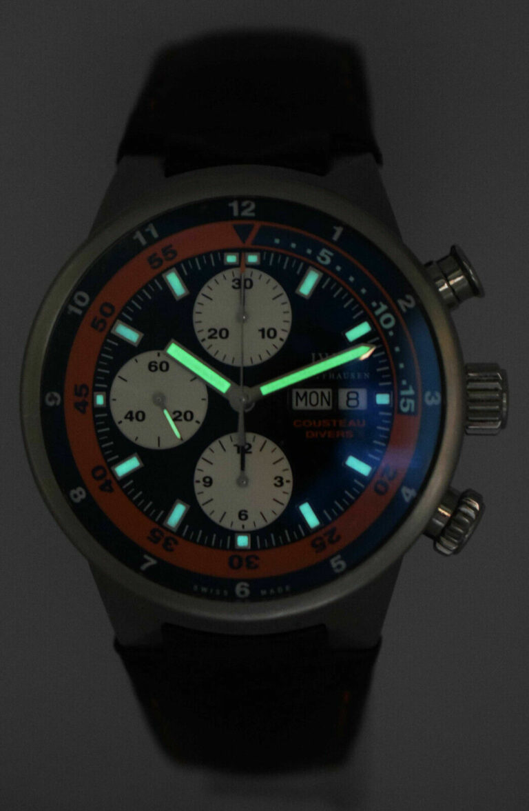 IWC Aquatimer Chronograph Cousteau Divers Steel Blue/Orange 43m Watch IW378101