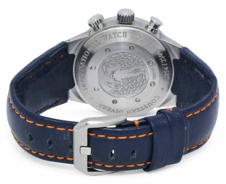 IWC Aquatimer Chronograph Cousteau Divers Steel Blue/Orange 43m Watch IW378101