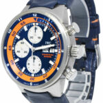 IWC Aquatimer Chronograph Cousteau Divers Steel Blue/Orange 43m Watch IW378101