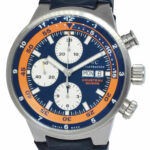 IWC Aquatimer Chronograph Cousteau Divers Steel Blue/Orange 43m Watch IW378101