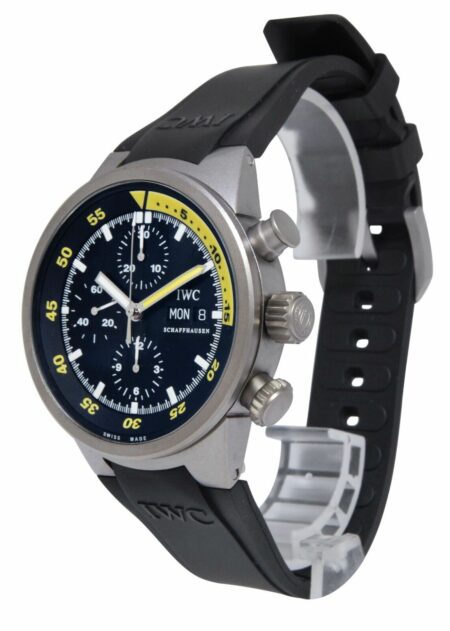 IWC Aquatimer Chronograph Titanium Black/Yellow Mens 42m Watch 3719 IW371918