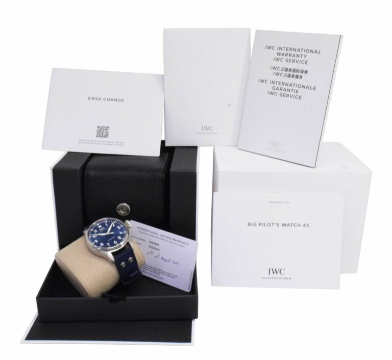 IWC Big Pilot 43 3293 Steel Blue Dial Mens Automatic Watch B/P '21 IW329303