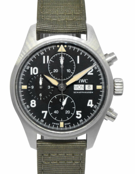 IWC Pilot Chronograph Spitfire 3879 Steel 41mm Watch B/P '20 IW387901