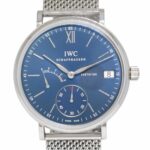 IWC Portofino 5101 Steel Eight Days Blue Dial Mens 45mm Manual Watch IW510116