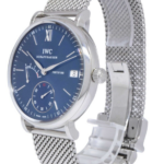 IWC Portofino 5101 Steel Eight Days Blue Dial Mens 45mm Manual Watch IW510116