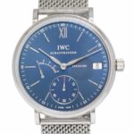 IWC Portofino 5101 Steel Eight Days Blue Dial Mens 45mm Manual Watch IW510116