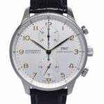 IWC Portuguese Chronograph 3714 Steel Silver Dial 41mm Automatic Watch IW371445