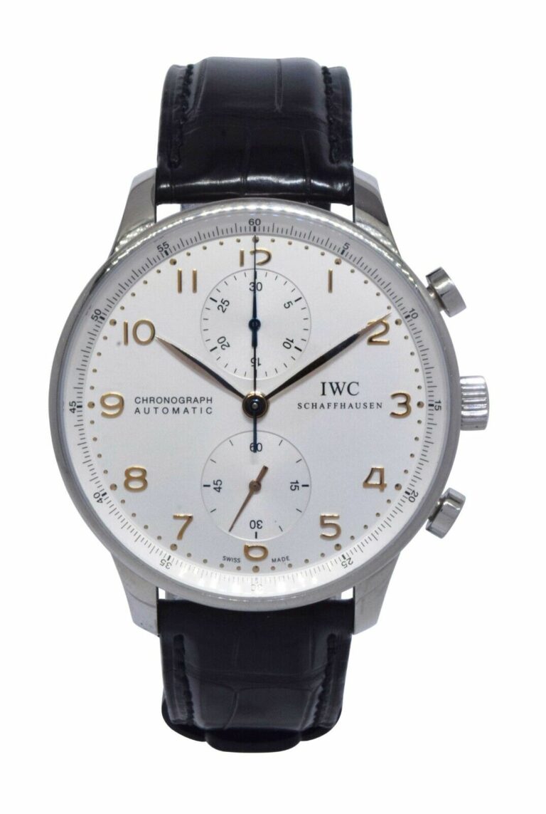 IWC Portuguese Chronograph 3714 Steel Silver Dial 41mm Automatic Watch IW371445