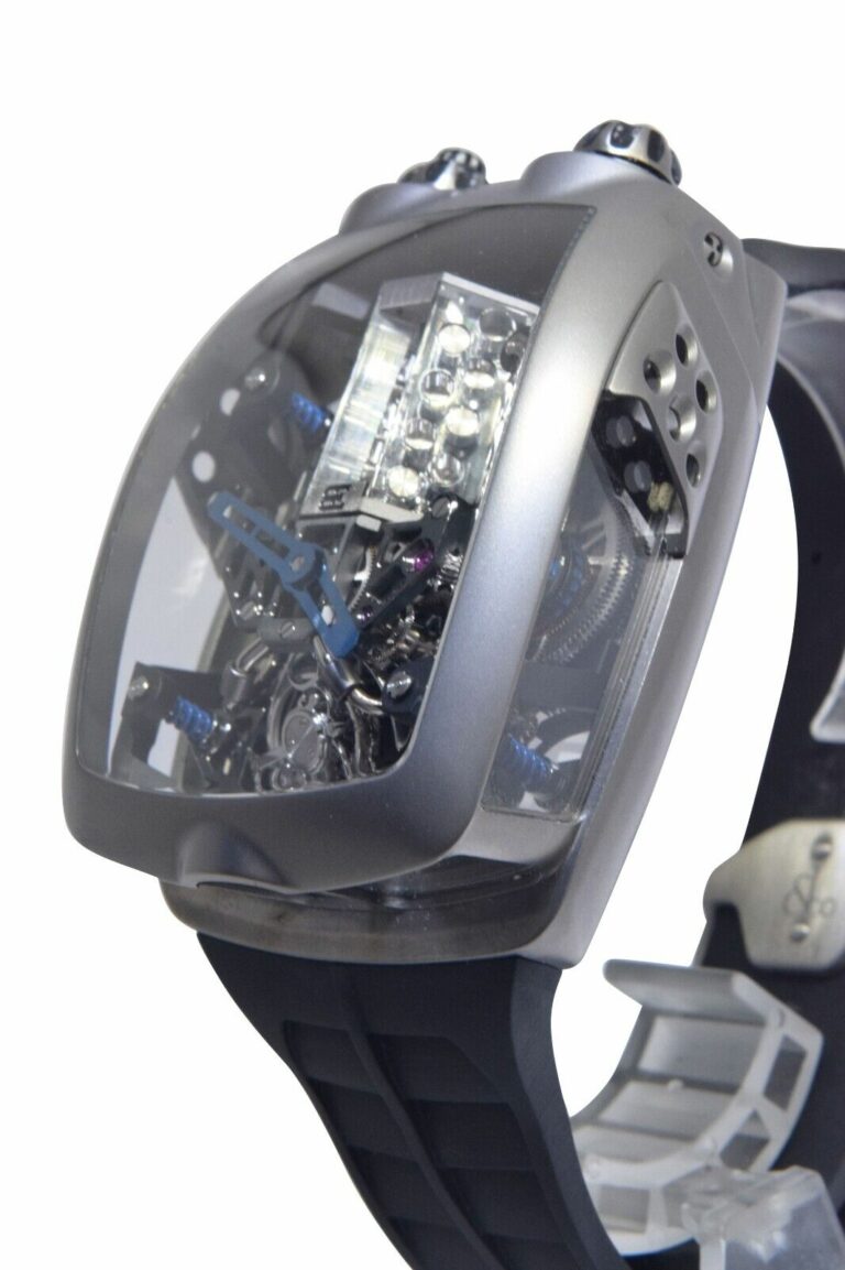 Jacob 
Co. Bugatti Chiron Tourbillon Skeleton Titanium Watch B/P  BU200.20AB.AA