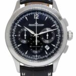 Jaeger Lecoultre Master Control Chronograph Steel Black 40mm Watch 174.8.C1