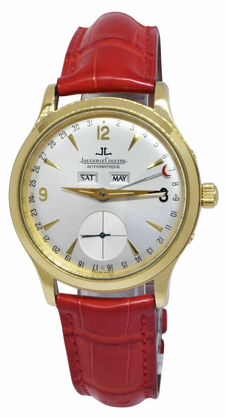 Jaeger LeCoultre Master Control Triple Calendar 18k Yellow Gold Watch 140.1.87