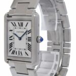 Cartier Tank Solo Large Steel Silver Dial Quartz Mens Watch W5200014 3169