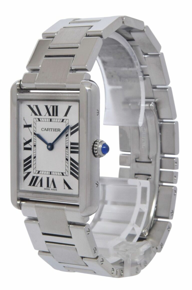 Cartier Tank Solo Large Steel Silver Dial Quartz Mens Watch W5200014 3169