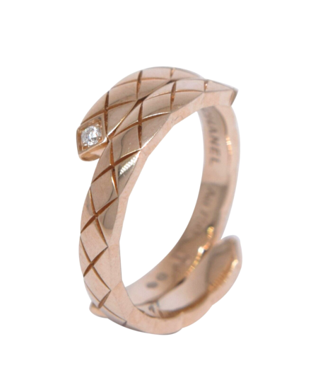 Chanel Coco Crush Toi Et Moi Small 18k Rose Gold 
Diamond Ring Sz 50 B/P J11969