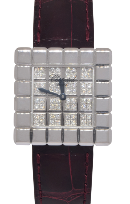 Chopard by De Grisogono Ice Cube 18k White Gold Diamond Ladies Watch 12/7407