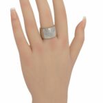 Chopard Chopardissimo 18k White Gold Revolving Signature Ring Size 52 B/P