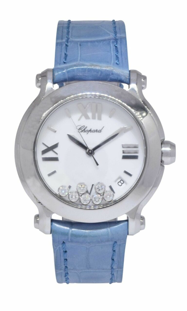 Chopard Happy Sport Steel 7 Floating Diamond Ladies 36mm Quartz Watch 27/8475