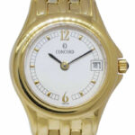 Concord 14k Yellow Gold White Dial Ladies 23mm Quartz Watch