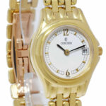 Concord 14k Yellow Gold White Dial Ladies 23mm Quartz Watch