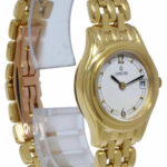 Concord 14k Yellow Gold White Dial Ladies 23mm Quartz Watch