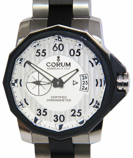 Corum Admiral's Cup Competition Titianium/Steel Silver Dial 48mm Watch 01.0085