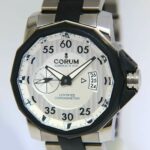 Corum Admiral's Cup Competition Titianium/Steel Silver Dial 48mm Watch 01.0085