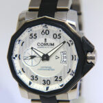 Corum Admiral's Cup Competition Titianium/Steel Silver Dial 48mm Watch 01.0085