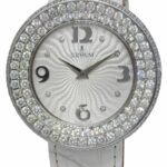 Corum Full Moon Galore 18k White Gold Diamond Ladies 40mm Quartz Watch B/P