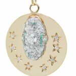 Custom Diamond/Emerald Yellow Gold/Platinum Pendant