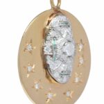 Custom Diamond/Emerald Yellow Gold/Platinum Pendant