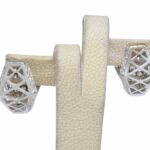 Earrings 18k White Gold Pave Diamond Huggie Earrings