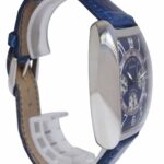 Franck Muller Cintree Curvex Chronograph 18k White Gold Blue Mens Watch 7850 CC