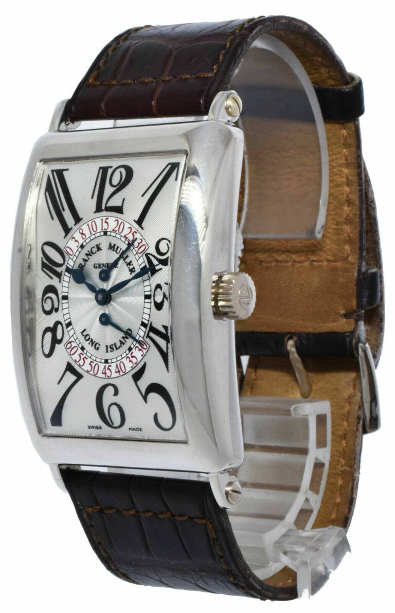 Franck Muller Long Island 18k White Gold Automatic Mens Watch +Box 1100 DS R