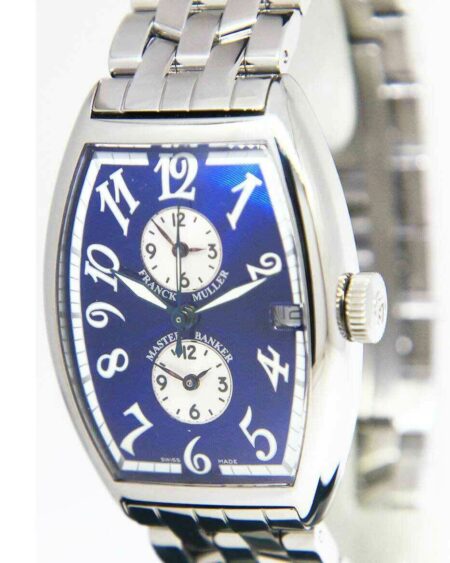 Franck Muller Master Banker Steel Blue Dial Mens Automatic Watch 5850 MB