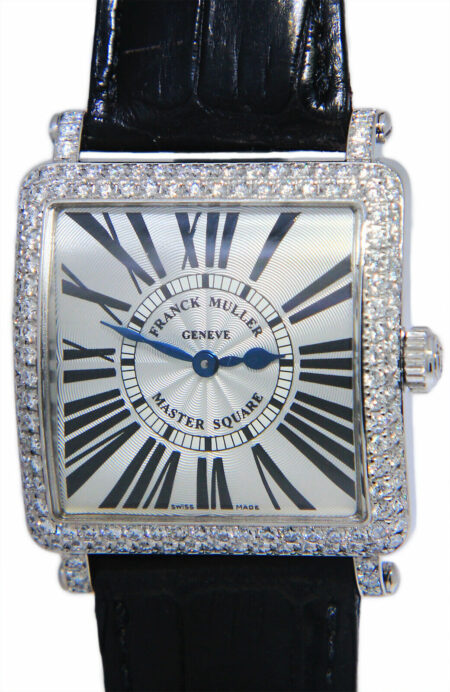 Franck Muller Master Square 18k White Gold Diamond Ladies 29mm Watch 6002 L QZ D