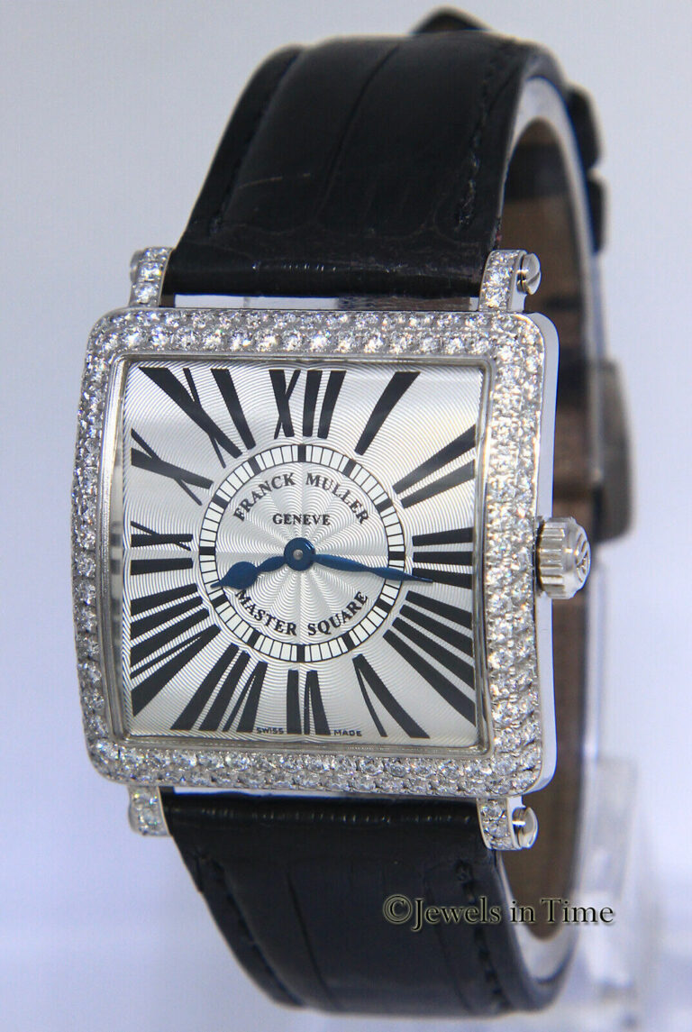 Franck Muller Master Square 18k White Gold Diamond Ladies 29mm Watch 6002 L QZ D