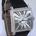 Franck Muller Master Square 18k White Gold Diamond Ladies 29mm Watch 6002 L QZ D