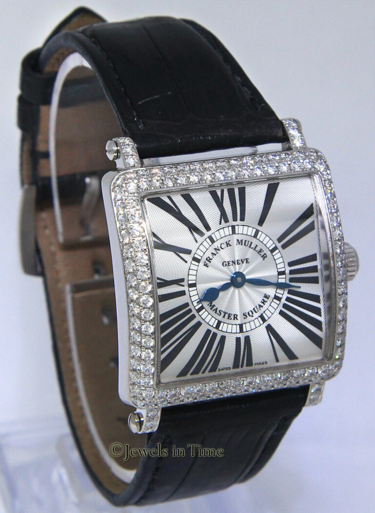 Franck Muller Master Square 18k White Gold Diamond Ladies 29mm Watch 6002 L QZ D