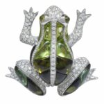 Garavelli Ladies 18K Gold,Diamond 
Peridot Frog Brooch