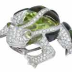 Garavelli Ladies 18K Gold,Diamond 
Peridot Frog Brooch