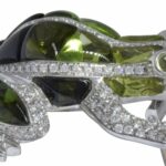 Garavelli Ladies 18K Gold,Diamond 
Peridot Frog Brooch