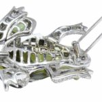 Garavelli Ladies 18K Gold,Diamond 
Peridot Frog Brooch