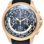 Girard Perregaux Traveller WW.TC 18k Rose Gold Chrono 44mm Watch +Books GP 49700