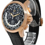 Girard Perregaux Traveller WW.TC 18k Rose Gold Chrono 44mm Watch +Books GP 49700