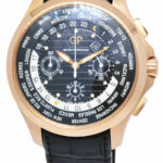 Girard Perregaux Traveller WW.TC 18k Rose Gold Chrono 44mm Watch +Books GP 49700