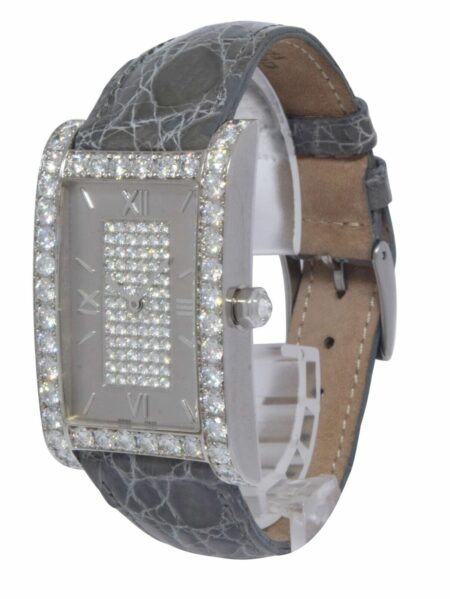 Graff G XXVIII 18k White Gold & Diamond Dial Bezel Ladies Quartz Watch