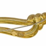 Henry Dunay 18k Yellow Gold Olympic Torch Pin Brooch