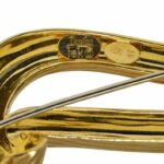 Henry Dunay 18k Yellow Gold Olympic Torch Pin Brooch