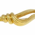 Henry Dunay 18k Yellow Gold Olympic Torch Pin Brooch