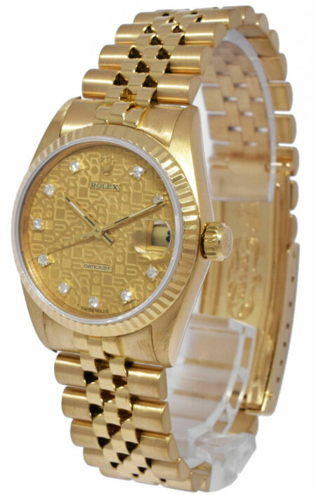 Rolex Datejust 18k YG Champagne Jubilee Diamond Dial Ladies 31mm Watch L 68278